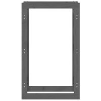 Haardhoutrek 60 x 25 x 100 cm massief grenenhout grijs 5