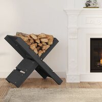 Houtblokhouder 47x39,5x48 cm massief grenenhout grijs 3