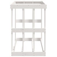 Houtblokhouder 108x52x74 cm massief grenenhout wit 6