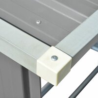 Haardhoutschuur 163x83x154 cm gegalvaniseerd staal grijs 6