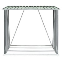 Haardhoutschuur 163x83x154 cm gegalvaniseerd staal groen 5