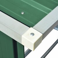 Haardhoutschuur 163x83x154 cm gegalvaniseerd staal groen 6