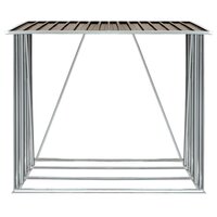 Haardhoutschuur 163x83x154 cm gegalvaniseerd staal bruin 5