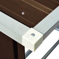 Haardhoutschuur 163x83x154 cm gegalvaniseerd staal bruin 6