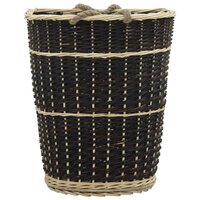 Houtmand met draagriemen 50x44x58 cm natuurlijk wilgenhout 2