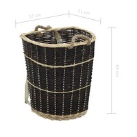 Houtmand met draagriemen 57x51x69 cm natuurlijk wilgenhout 11