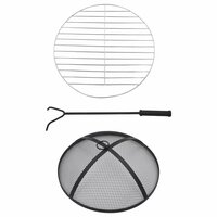 Vuurtafel moza&iuml;ek 68 cm keramiek terracottakleurig 9