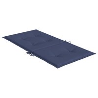 Stoelkussens 2 st lage rug stof marineblauw 5