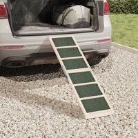 Hondenloopplank 120x30 cm massief vurenhout groen 3