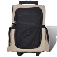 Huisdierentrolley inklapbaar beige 2
