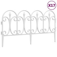 Gazonranden 17 st 10 m polypropeen wit 2