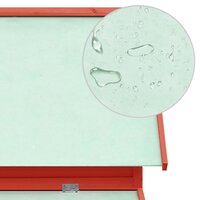 Kippenhok 152x96x110 cm massief vurenhout rood en wit 7