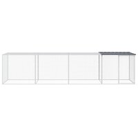 Kippenhok met dak 403x98x90 cm gegalvaniseerd staal antraciet 3