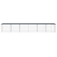 Kippenhok met dak 603x98x90 cm gegalvaniseerd staal antraciet 3