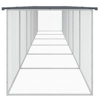 Kippenhok met dak 603x98x90 cm gegalvaniseerd staal antraciet 4