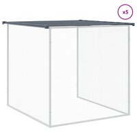 Kippenhok met dak 603x98x90 cm gegalvaniseerd staal antraciet 7