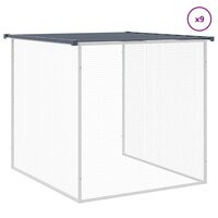 Kippenhok met dak 1003x98x90 cm gegalvaniseerd staal antraciet 7