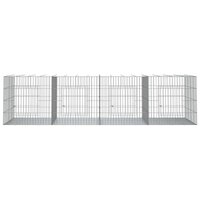Konijnenkooi met 4 panelen 217x79x54 cm gegalvaniseerd ijzer 3