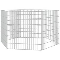 Konijnenkooi met 6 panelen 54x60 cm gegalvaniseerd ijzer 4