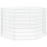 Konijnenkooi met 8 panelen 54x80 cm gegalvaniseerd ijzer 2