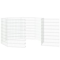 Konijnenkooi met 8 panelen 54x80 cm gegalvaniseerd ijzer 5