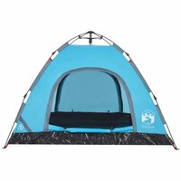 Tent 3-persoons snelontgrendeling blauw 6