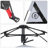 Tent 5-persoons snelontgrendeling verduisterende stof wit 12