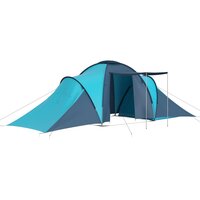 Tent 6-persoons blauw en lichtblauw 2