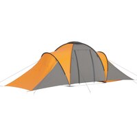 Tent 6-persoons grijs en oranje 3