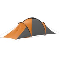 Tent 6-persoons grijs en oranje 6
