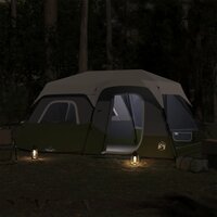 Tent 9-persoons waterdicht met LED lichtgroen 3