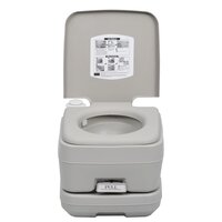 Kampeertoilet draagbaar 10 + 10 L grijs 6