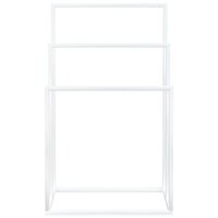 Handdoekenrek vrijstaand 48x24x79 cm ijzer wit 3