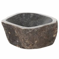 Wastafel ovaal (29-38)x(24-31) cm riviersteen 6