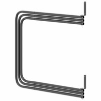 Zadeldekrek met 3 stangen ijzer zwart 5