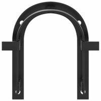 Hoofdstelhouder wandgemonteerd ijzer zwart 4