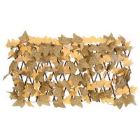 Kunstplant esdoornblad op latwerk uittrekbaar 180x30 cm oranje 2