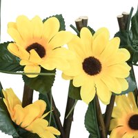 &nbsp;Kunstplant klimop op latwerk 5 st uittrekbaar 180x20 cm geel 6