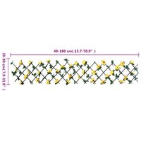 &nbsp;Kunstplant klimop op latwerk 5 st uittrekbaar 180x20 cm geel 7