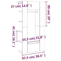 Gangkasten 2 st bewerkt hout gerookt eikenkleurig 11