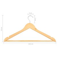 20-delige Kledinghangerset anti-slip hardhout 7