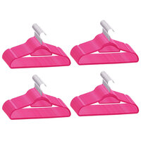 100-delige Kledinghangerset anti-slip fluweel roze 2