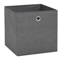 Opbergboxen 4 st 32x32x32 cm nonwoven stof grijs 2