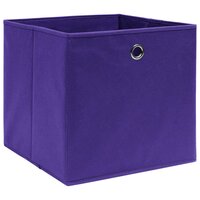 Opbergboxen 10 st 32x32x32 cm stof paars 2