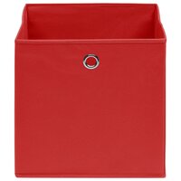 Opbergboxen 4 st 32x32x32 cm stof rood 3