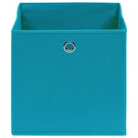 Opbergboxen 10 st 32x32x32 cm stof babyblauw 3