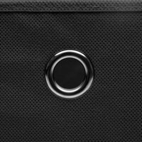 Opbergboxen met deksel 10 st 28x28x28 cm zwart 5