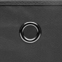 Opbergboxen met deksel 10 st 28x28x28 cm grijs 6