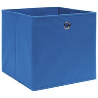 Opbergboxen 10 st 28x28x28 cm nonwoven stof blauw 2