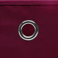 Opbergboxen 4 st 28x28x28 cm nonwoven stof donkerrood 4